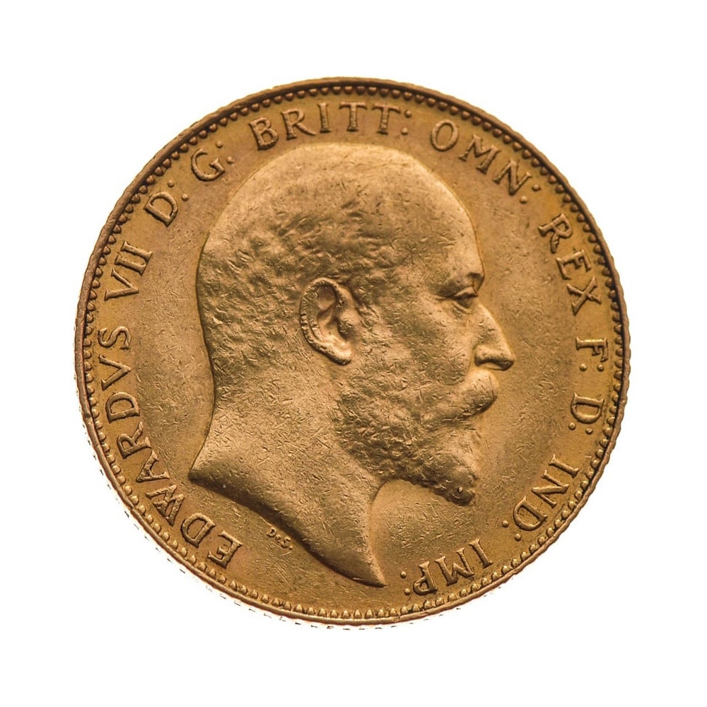 gold sovereign Eduard VII obverse 1