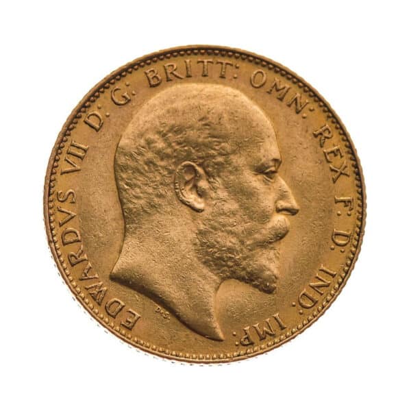 gold sovereign Eduard VII obverse